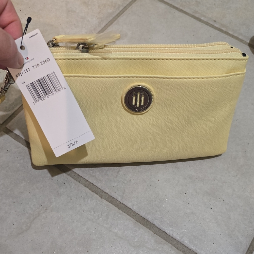 Tommy Hilfiger Yellow Wristlet Clutch